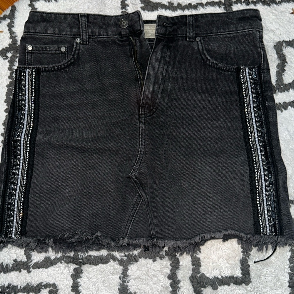 Free People Black demon skirt